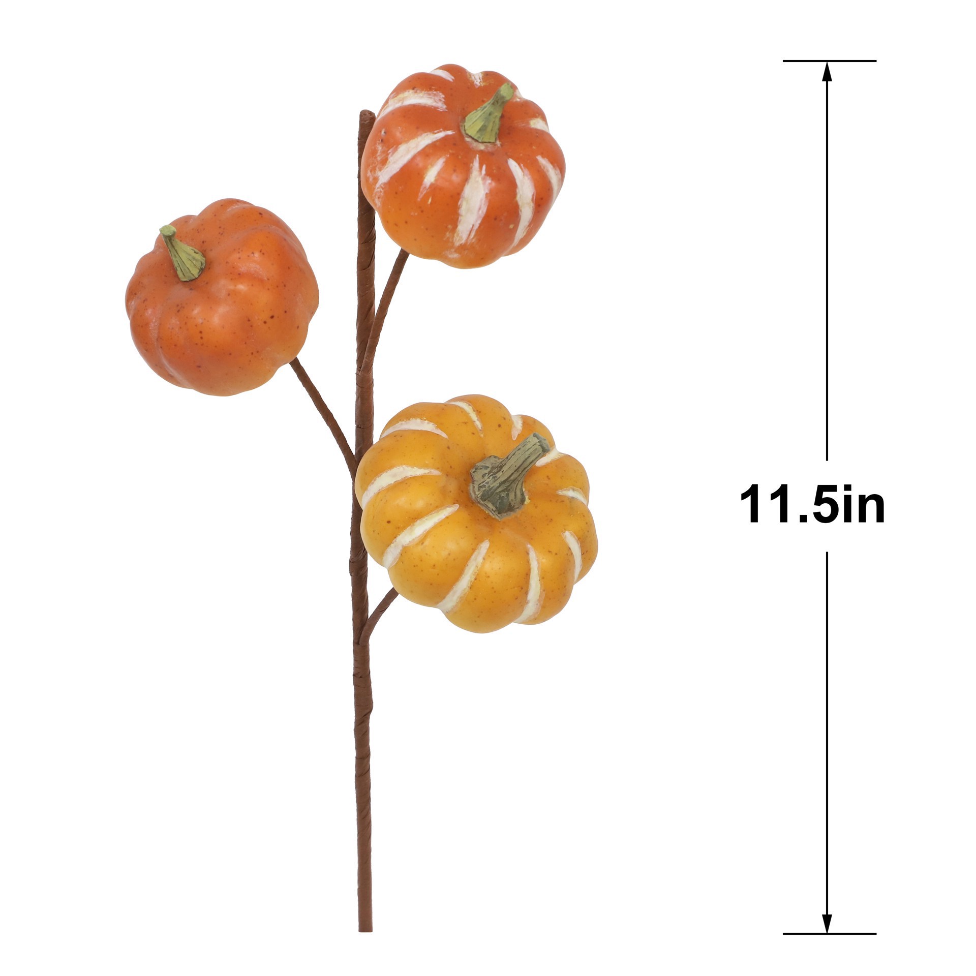 slide 3 of 3, 11.5" Orange & Yellow Pumpkin Pick By Ashland, 11.5 in