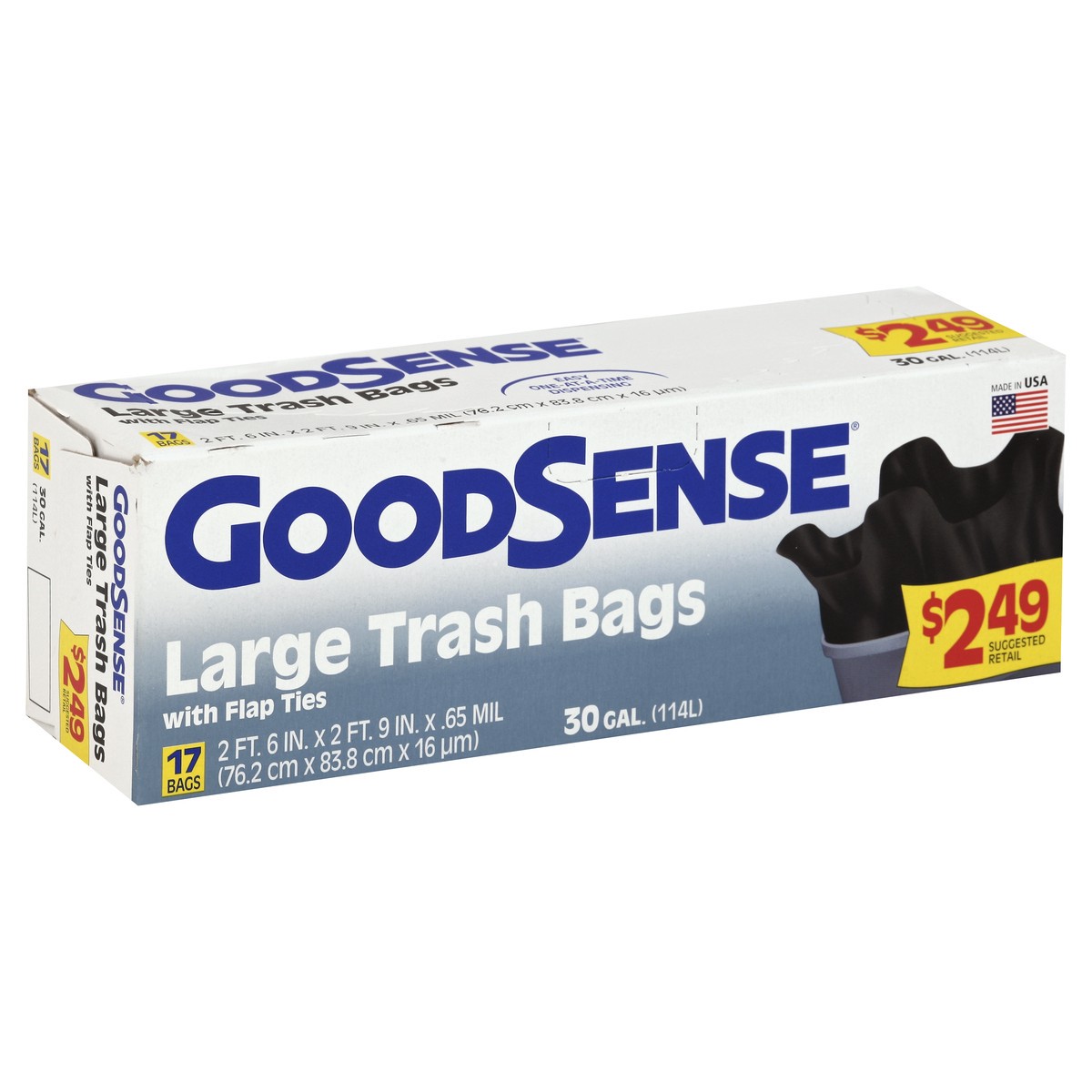 slide 4 of 5, Good Sense Trash Bags 17 ea, 17 ct