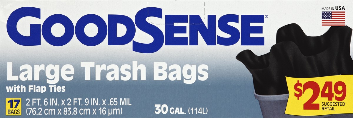 slide 1 of 5, Good Sense Trash Bags 17 ea, 17 ct