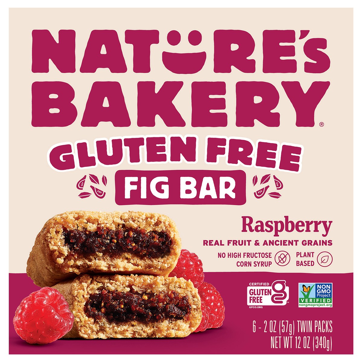 slide 1 of 13, Nature's Bakery Raspberry Gluten Free Fig Bars, Snack Bars, 6 Ct, 6 ct