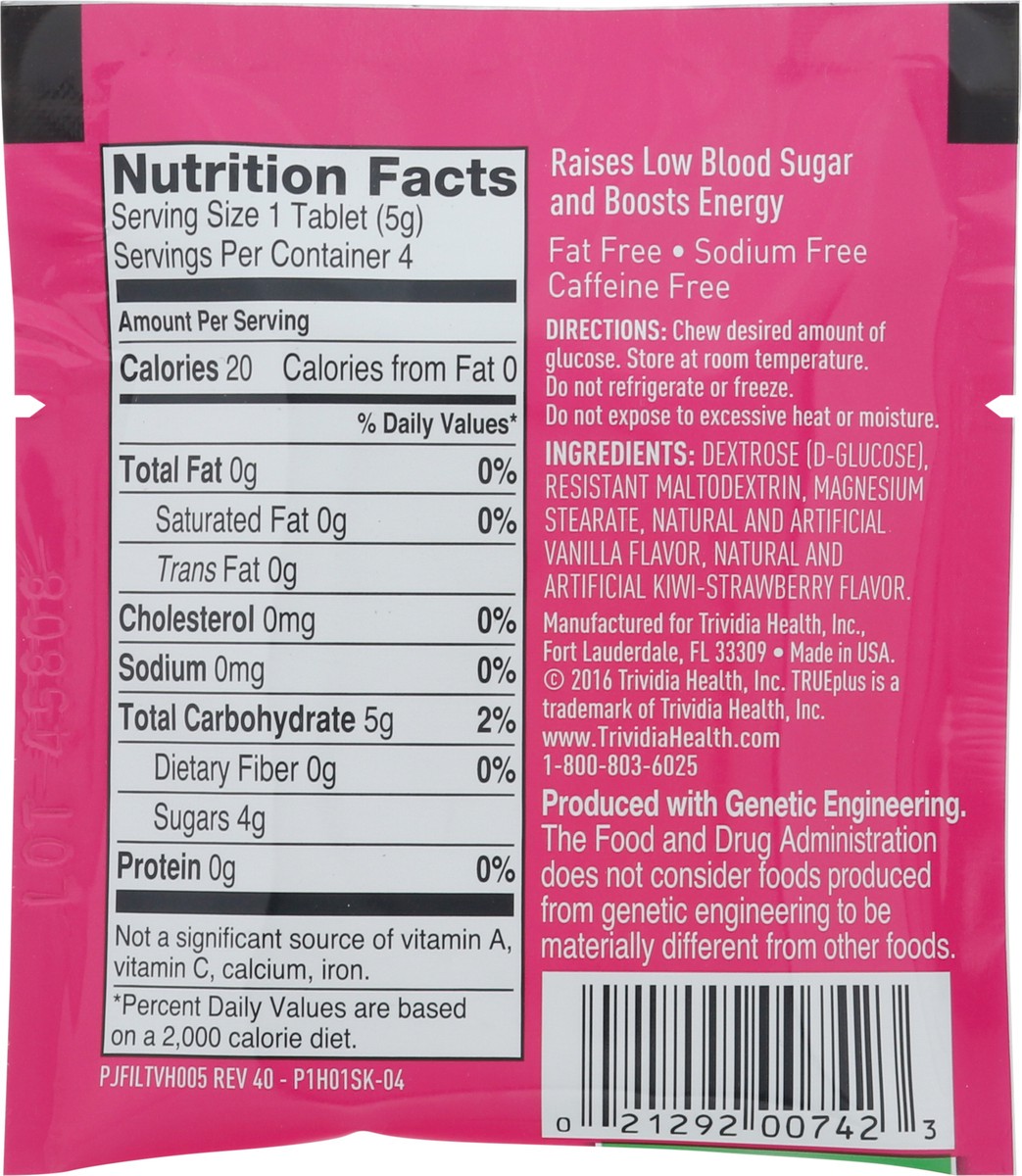 slide 7 of 9, TRUEplus Soft Tabs Kiwi-Strawberry Glucose Tablets 4 ea, 4 ct