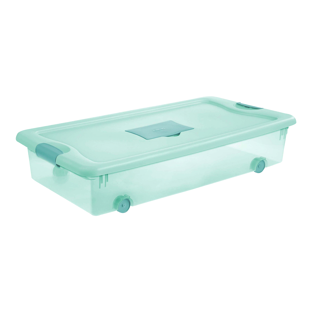 slide 1 of 1, Sterilite Fresh Scent Storage Box With Lid - Aqua, 56 qt