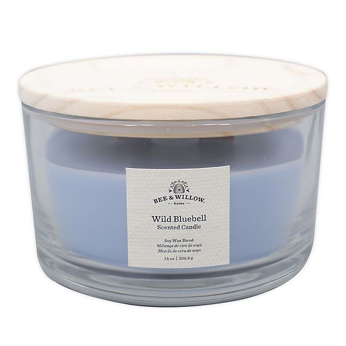 slide 1 of 2, Bee & Willow Home Wild Bluebell Wood-Wick Glass Candle, 14 oz