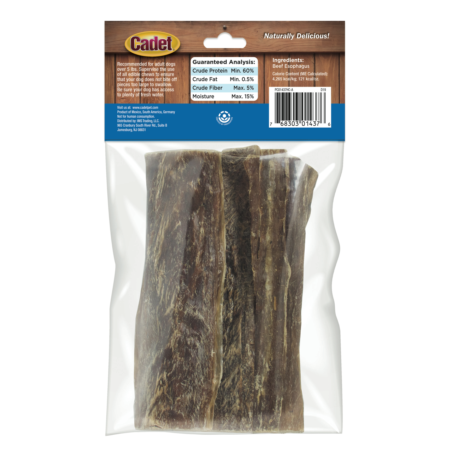 slide 5 of 7, CADET 100% Real Beef Strips for Dogs (4 Count), 4 ct