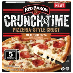 Red Baron Crunch Time Meat Trio Frozen Microwave Pizza 15.37 oz