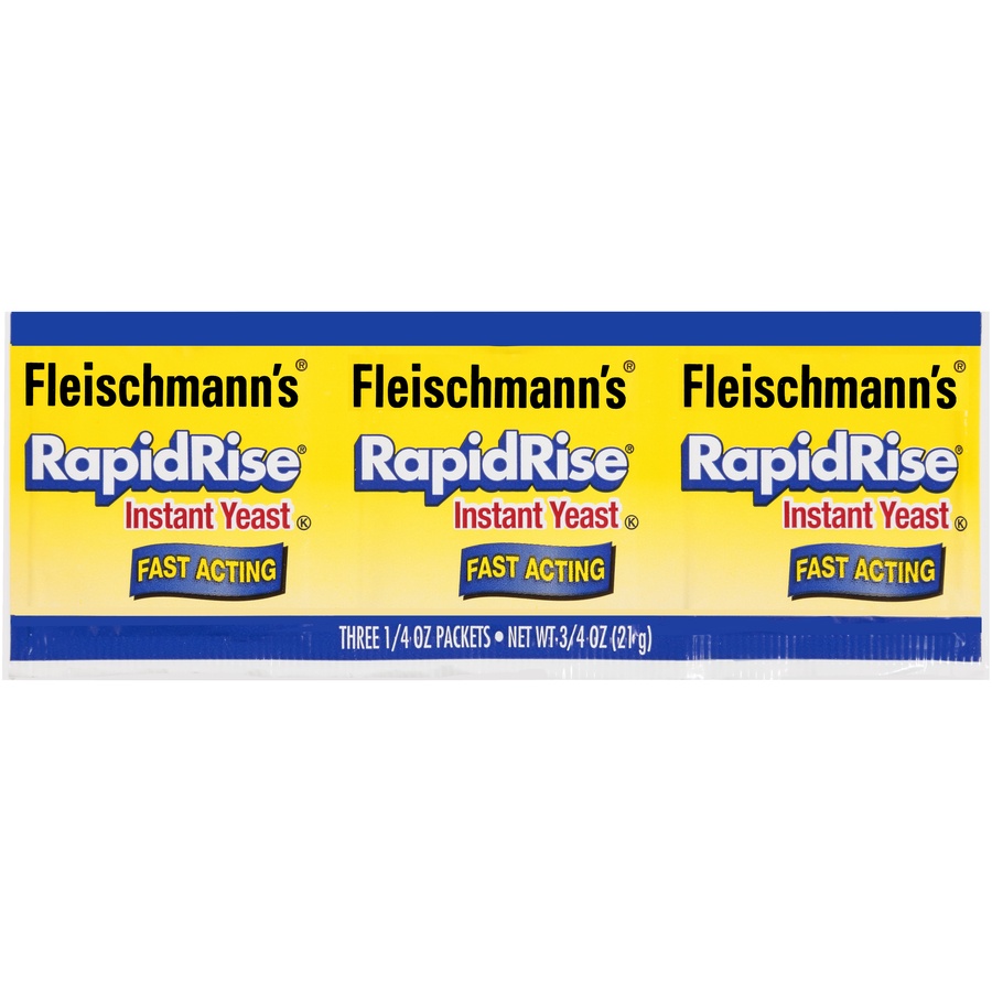 slide 1 of 6, Fleischmann's Rapid Rise Highly Active Yeast, 3 ct; 0.25 oz