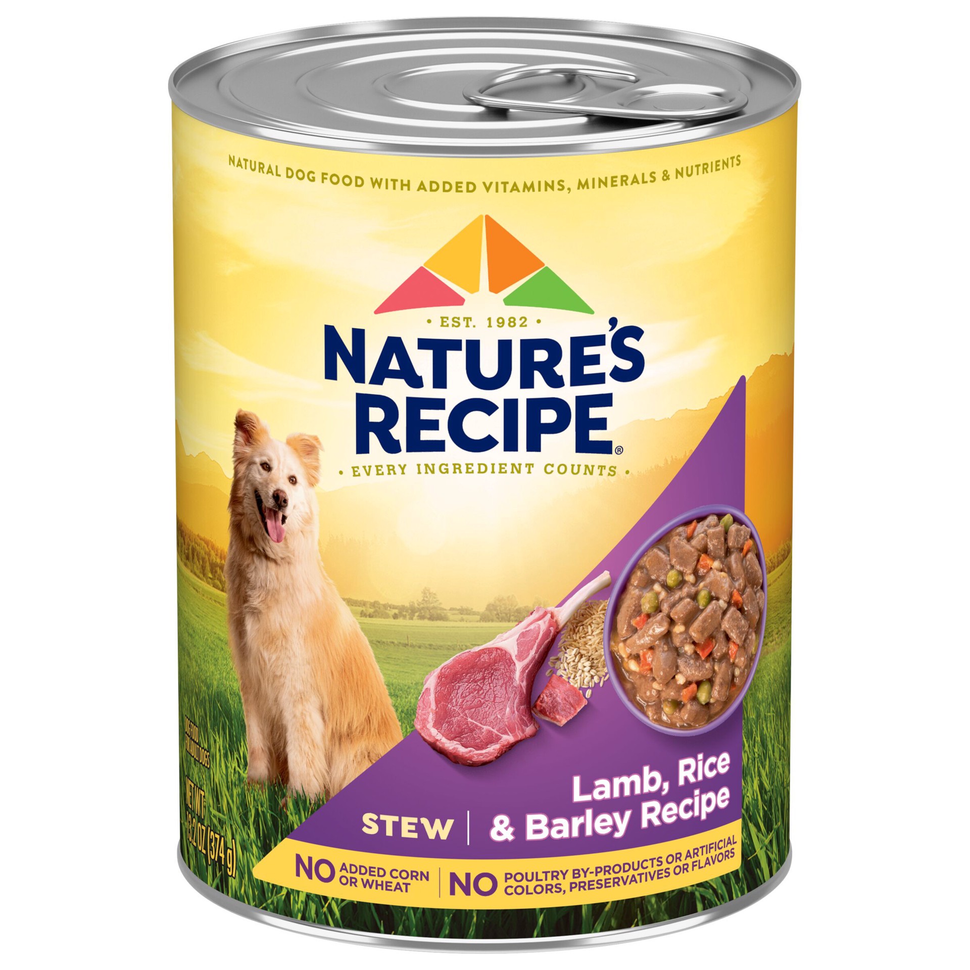 slide 1 of 10, Nature's Recipe Nature''s Recipe Stew Lamb, Rice & Barley Recipe Wet Dog Food, 13.2 oz. Can, 13.2 oz