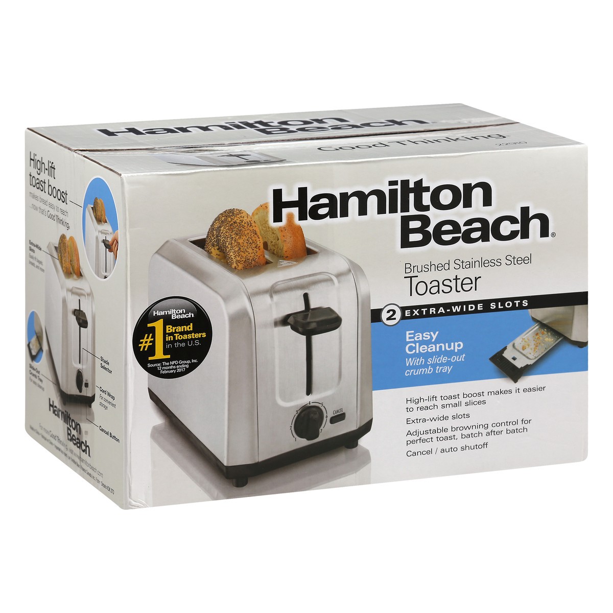 slide 2 of 9, Hamilton Beach T110 Stainless Steel Brushed Toaster 1 ea, 1 ct