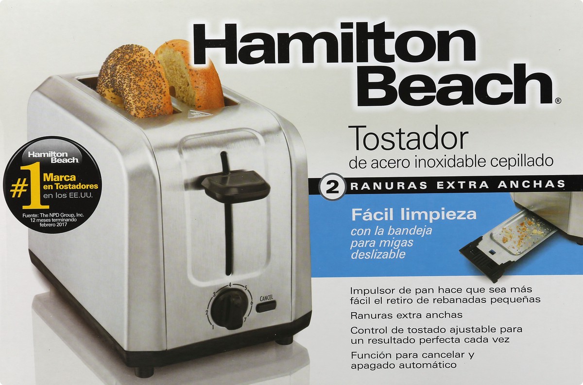 slide 5 of 9, Hamilton Beach T110 Stainless Steel Brushed Toaster 1 ea, 1 ct