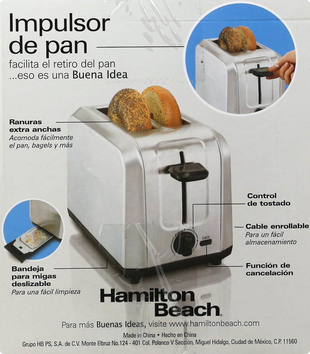 slide 8 of 9, Hamilton Beach T110 Stainless Steel Brushed Toaster 1 ea, 1 ct
