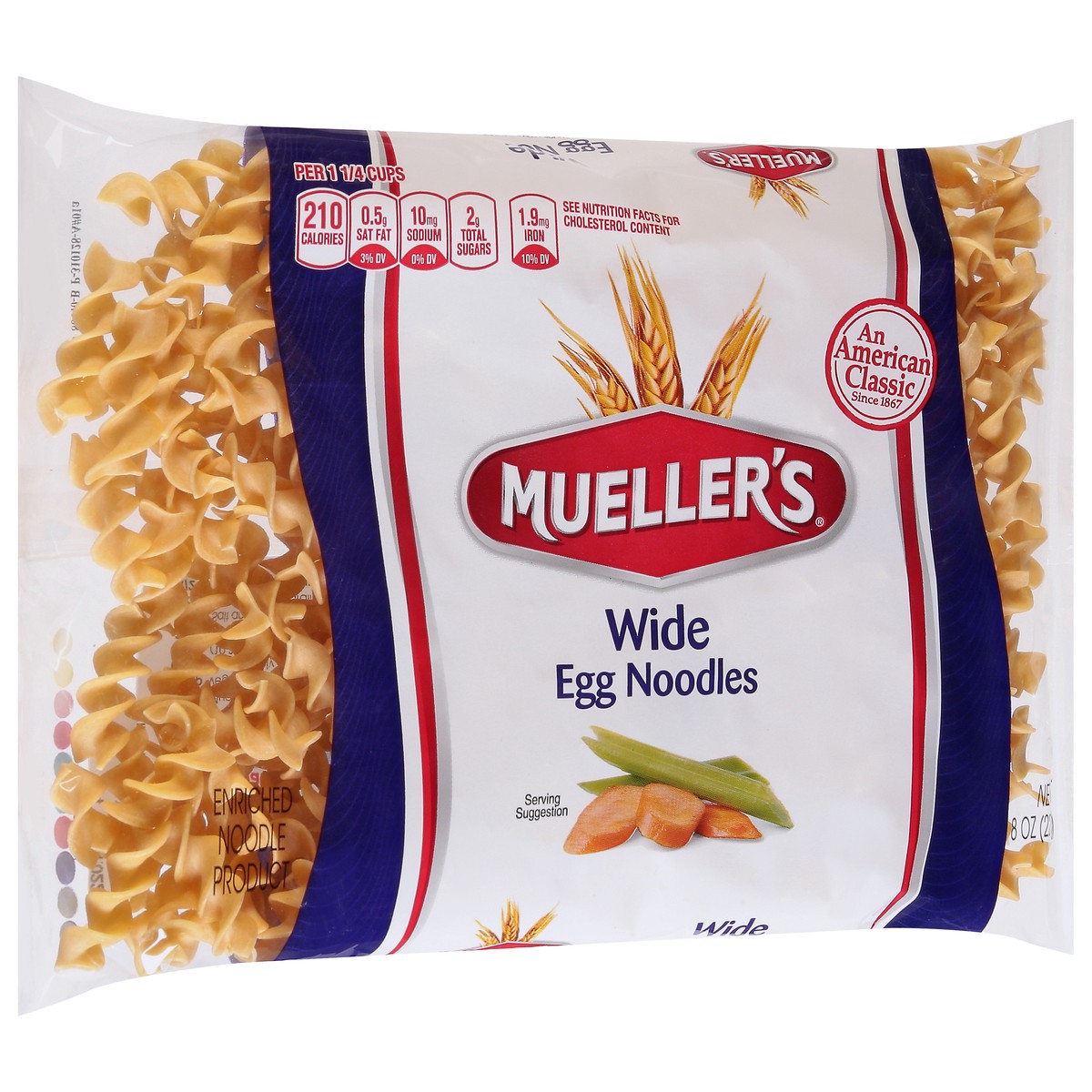 slide 6 of 9, Mueller's Wide Egg Noodles 8 oz, 8 oz