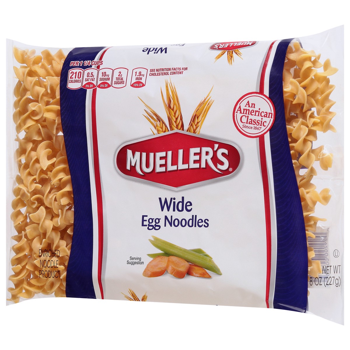 slide 5 of 9, Mueller's Wide Egg Noodles 8 oz, 8 oz