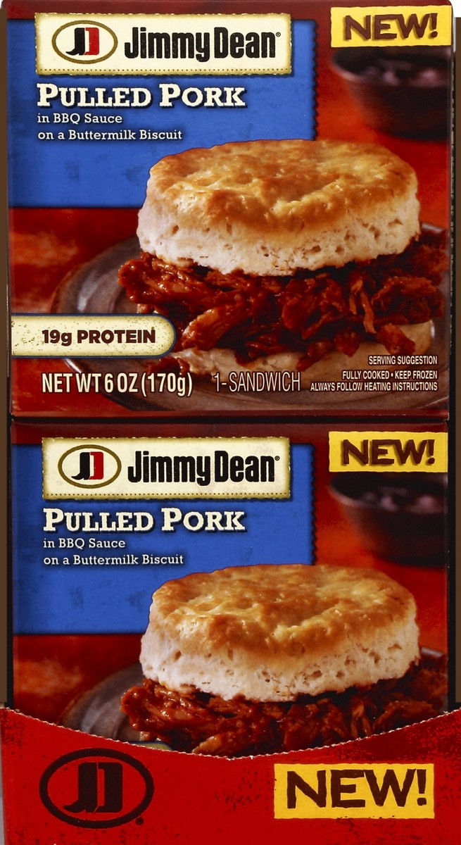 slide 4 of 5, Jimmy Dean Pulled Pork in BBQ sauce, 6 oz