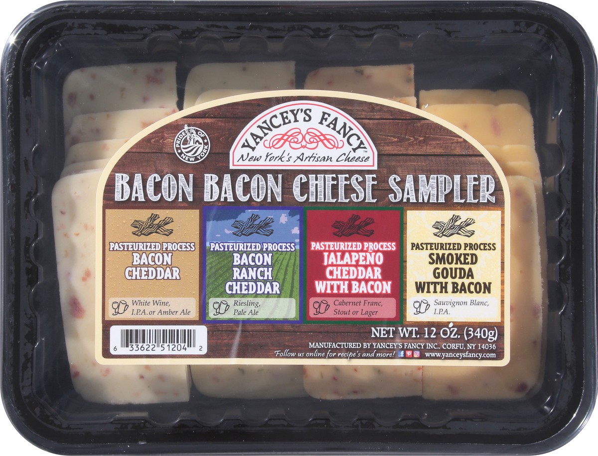 slide 7 of 14, Yancey's Fancy Bacon Bacon Cheese Sampler 12 oz, 12 oz