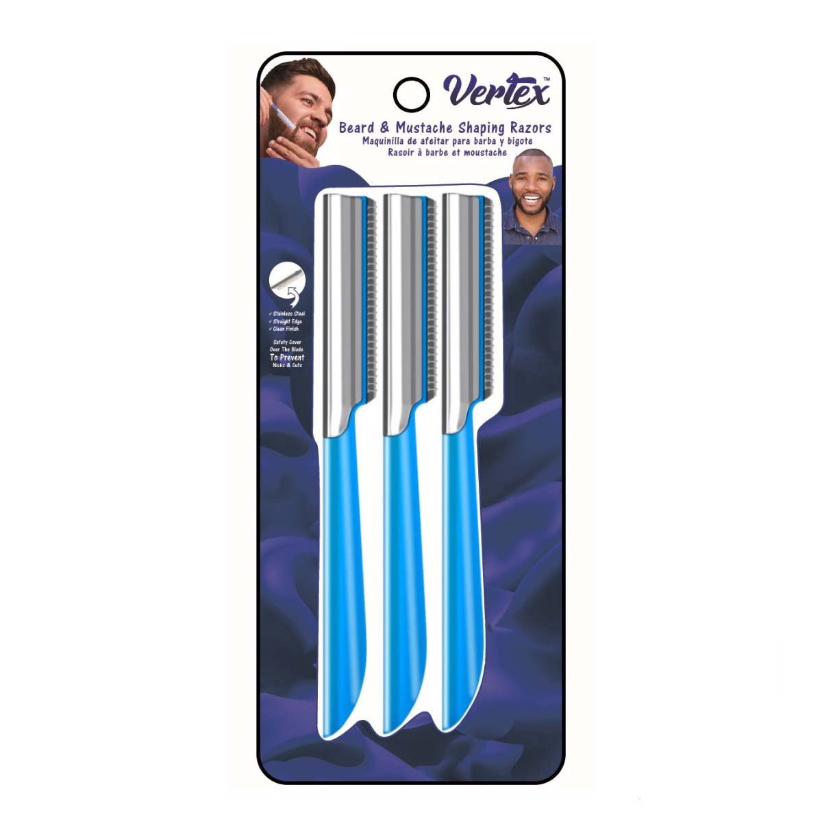 slide 1 of 1, NON BRAND Vertex Beard Shaping Razors, 3 Ct, 3 ct