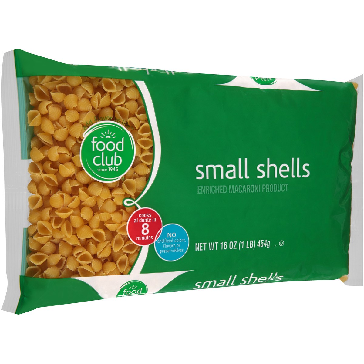 slide 2 of 10, Food Club Enriched Macaroni Product, Small Shells, 16 oz