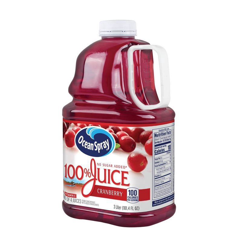 slide 2 of 3, Ocean Spray 100% Juice Blend Cranberry - 101.4 floz Bottle, 1 ct
