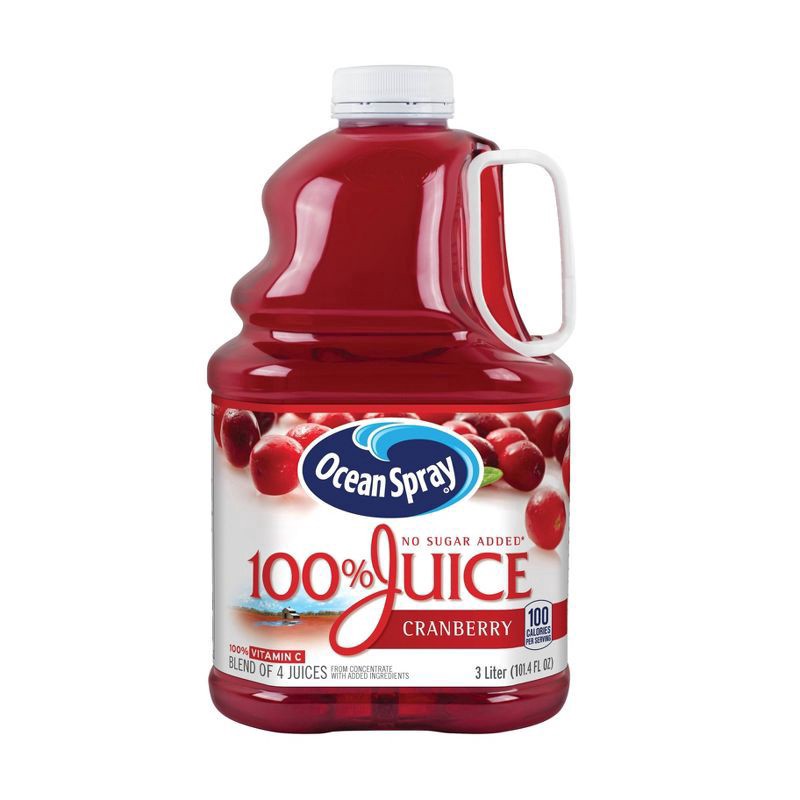 slide 1 of 3, Ocean Spray 100% Juice Blend Cranberry - 101.4 floz Bottle, 1 ct