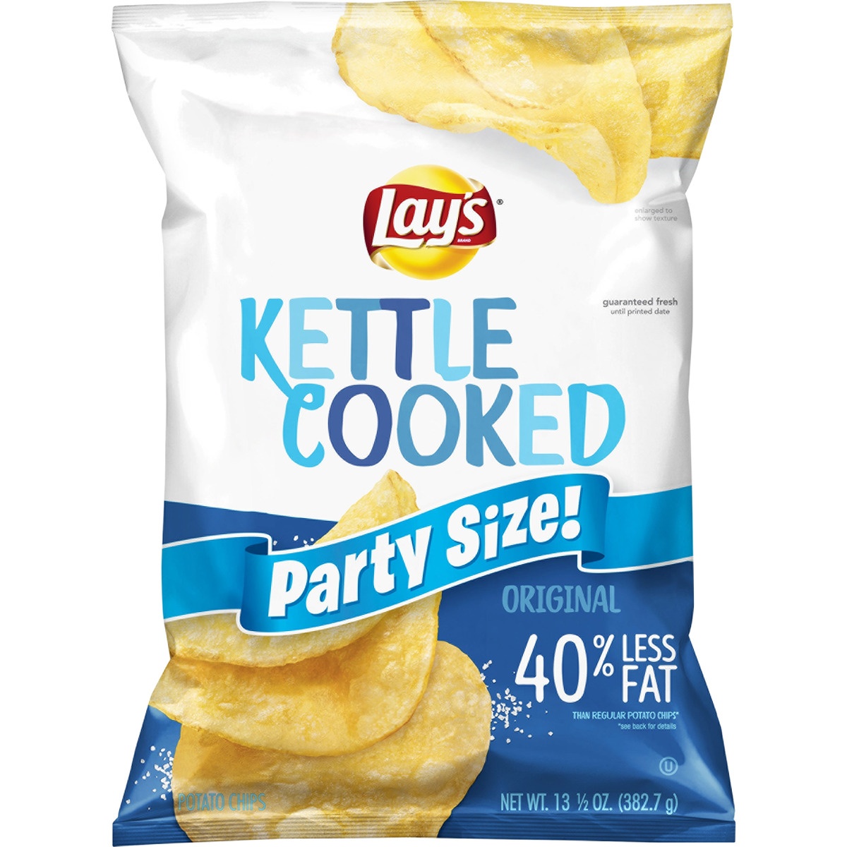 Lay's Kettle Cooked Less Fat Original Potato Chips 13.5 oz Shipt