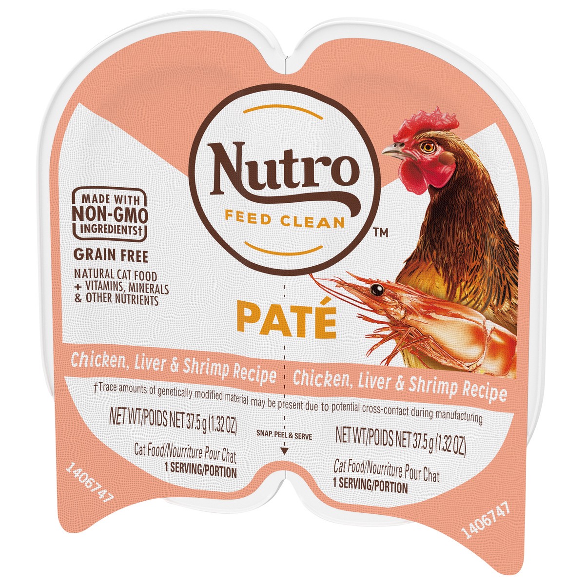 slide 8 of 14, Nutro Feed Clean Pate Chicken, Liver & Shrimp Recipe Cat Food 2 - 1.32 oz Cups, 2.64 Oz