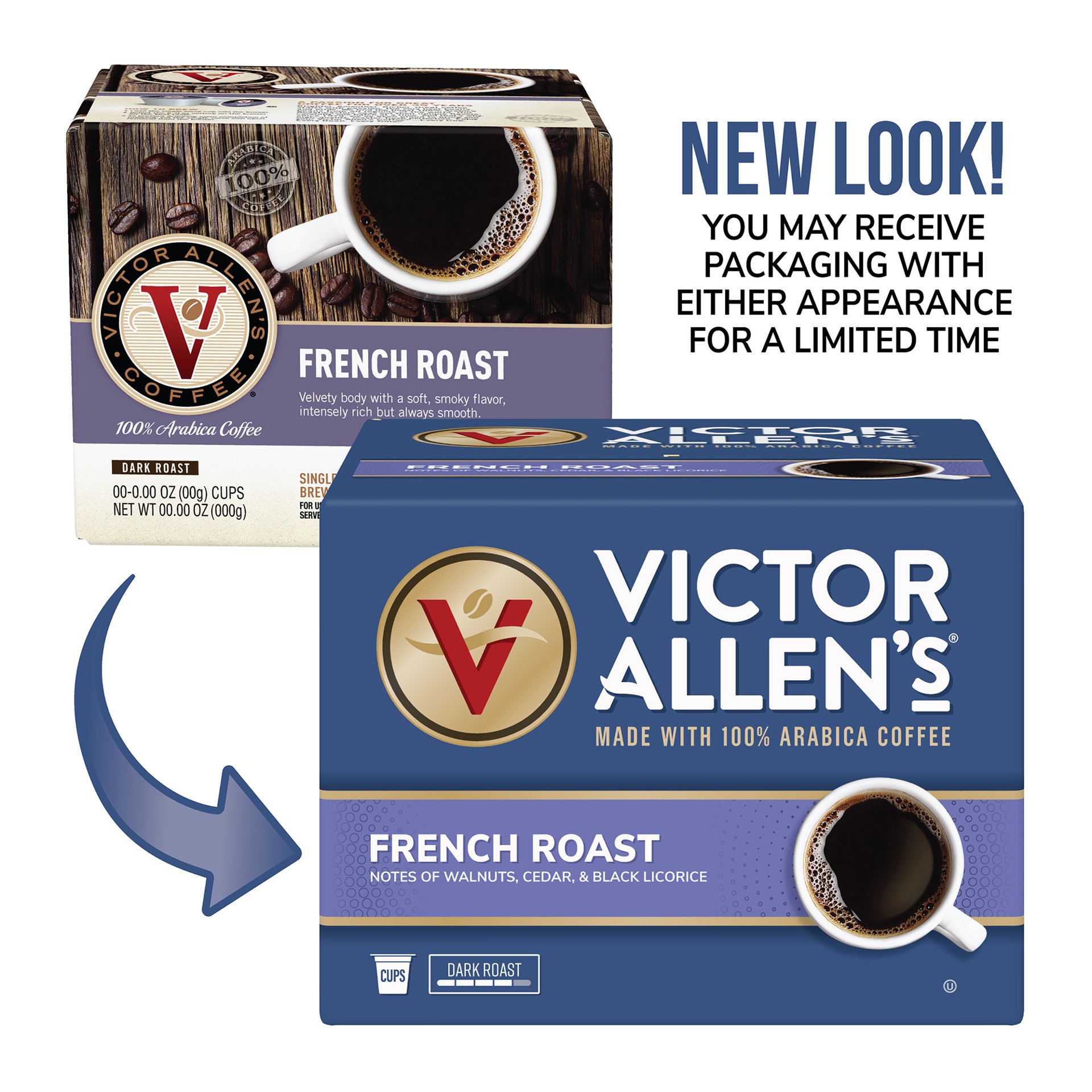 slide 3 of 5, Victor Allen's Coffee French Roast, Dark Roast, , Single Serve Coffee Pods for Keurig K-Cup Brewers - 42 ct, 42 ct