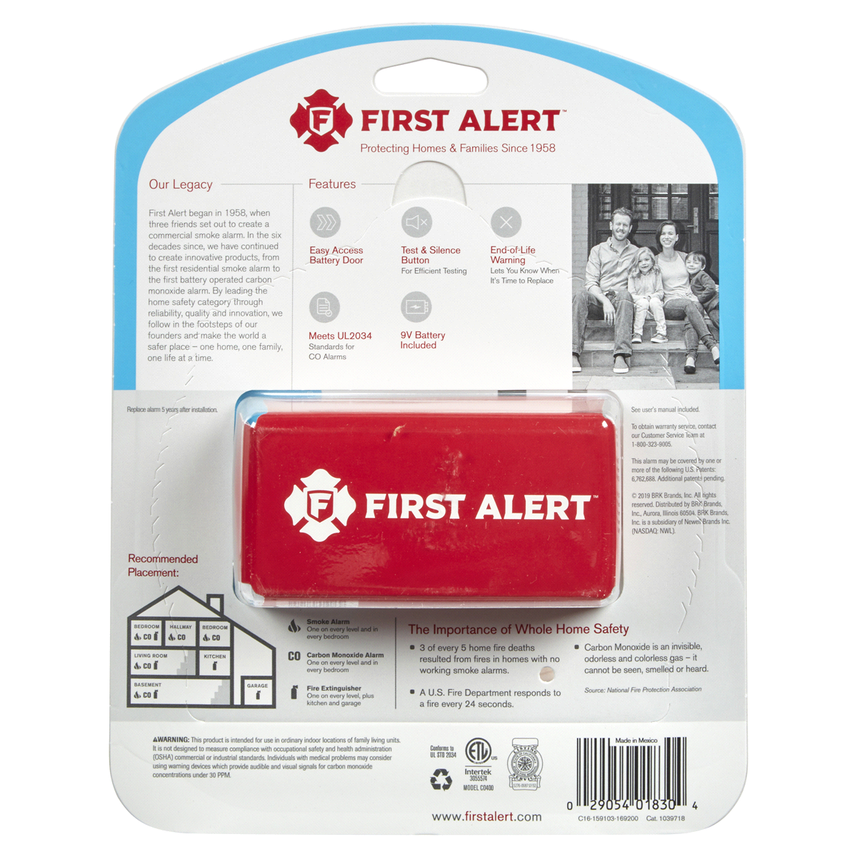 slide 2 of 5, First Alert CO400 Battery Powered Carbon Monoxide Alarm, 1 ct