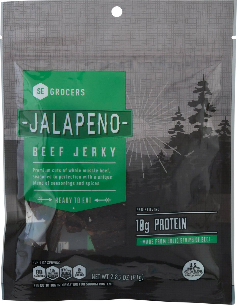 slide 1 of 13, SE Grocers Jalapeno Jerky, 2.8 oz