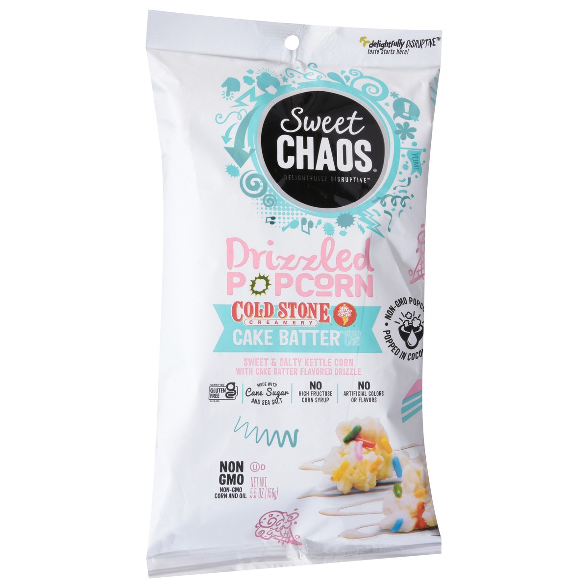 slide 2 of 9, Sweet Chaos Cake Batter Popcorn, 5.5 oz