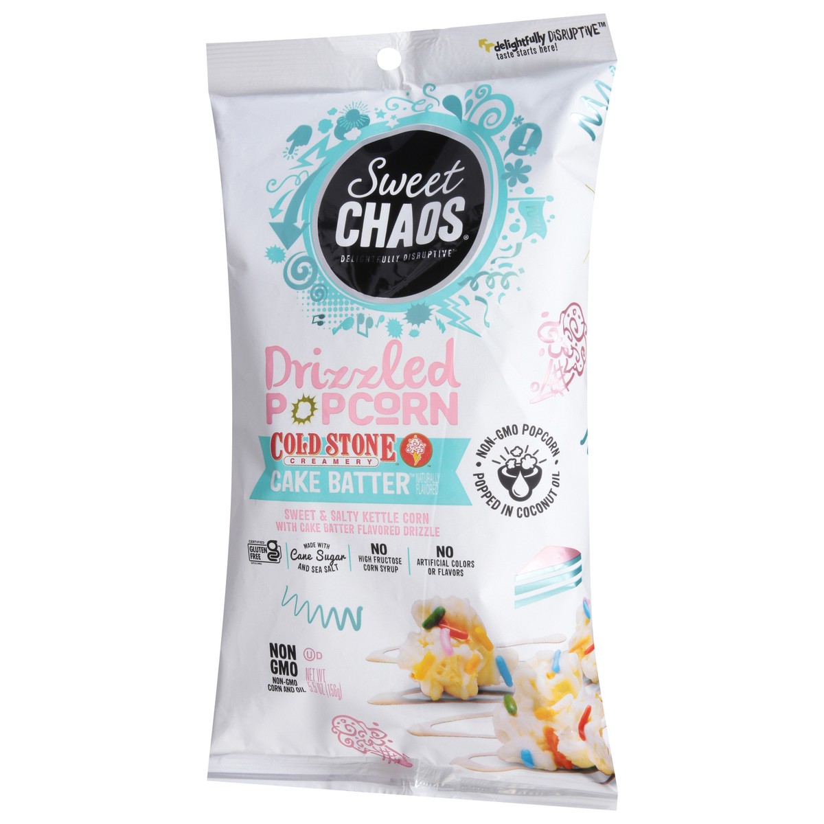 slide 3 of 9, Sweet Chaos Cake Batter Popcorn, 5.5 oz