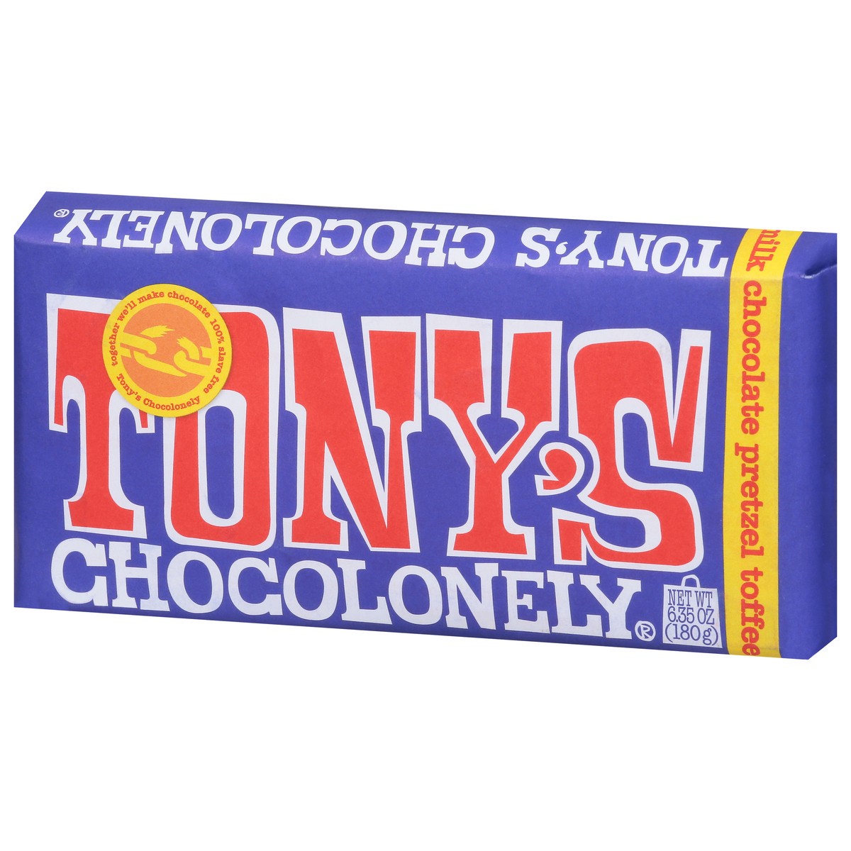 slide 3 of 9, Tony's Chocolonely Chocolate Pretzel Toffee Milk Chocolate 6.35 oz, 6.35 oz