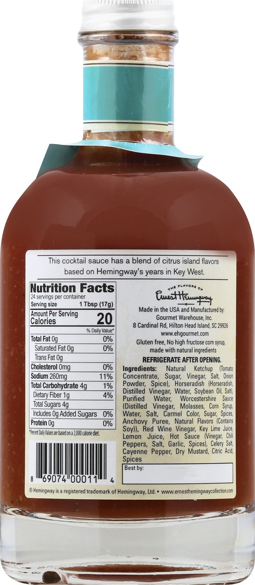 slide 2 of 13, The Flavors of Ernest Hemingway The Islands Cocktail Sauce 375 ml, 375 ml