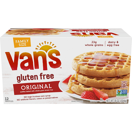 slide 2 of 8, Van's Gluten Free Original Waffles , 18 oz