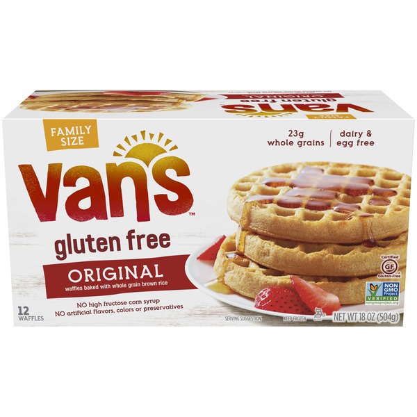 slide 1 of 8, Van's Gluten Free Original Waffles , 18 oz