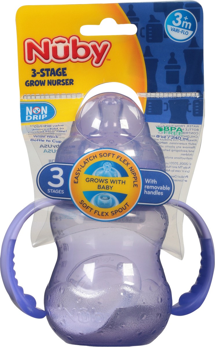 slide 4 of 11, Nuby 3m+ 8 Ounce Wide Neck Bottle-to-Cup 1 ea, 1 ct