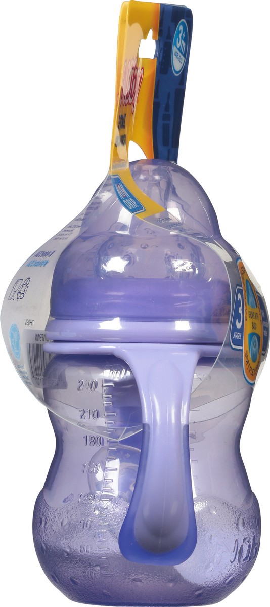 slide 2 of 11, Nuby 3m+ 8 Ounce Wide Neck Bottle-to-Cup 1 ea, 1 ct