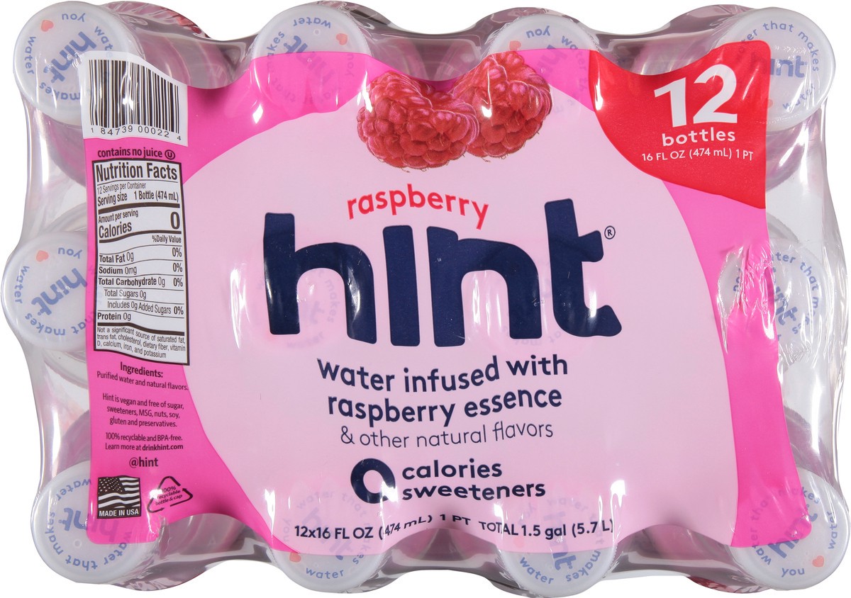 slide 4 of 9, Hint Raspberry Water - 12 ct, 12 ct