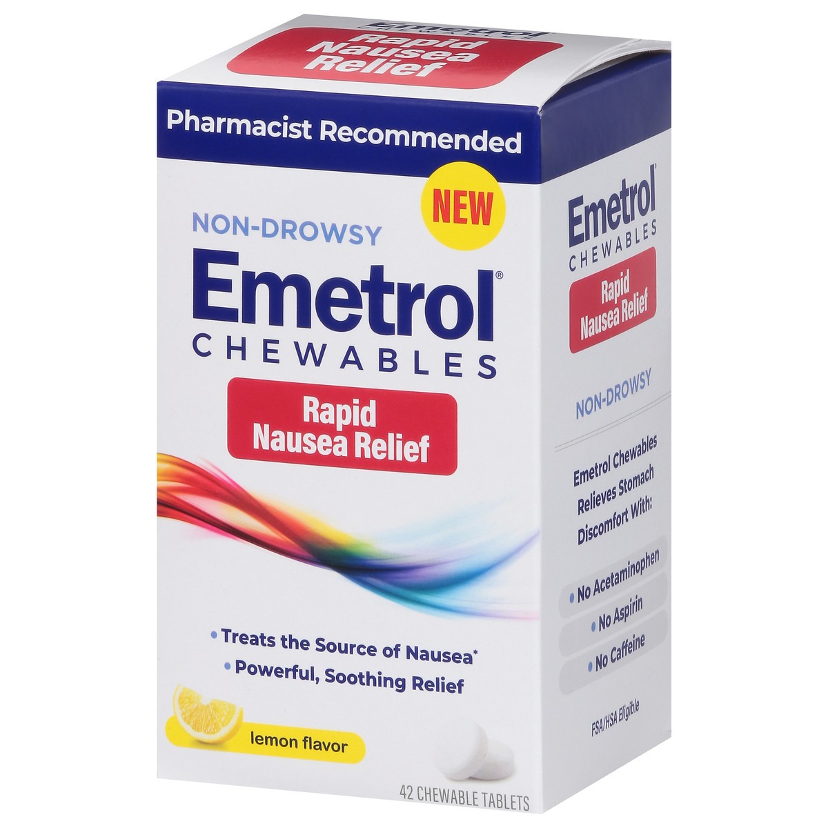 slide 4 of 9, Emetrol Adult Nausea Relief Chewables Lemon Ginger, 42 ct