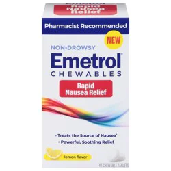 Emetrol Adult Nausea Relief Chewables Lemon Ginger