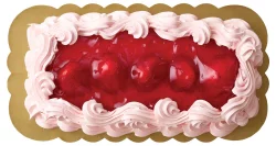 Bakery Fresh Goodness 1/16 Marble Sheet Cake With Strawberries & Whipped Icing