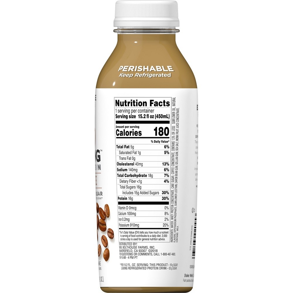 slide 3 of 7, Bolthouse Farms B Strong Protein Coffee Shake, 15.2 fl oz