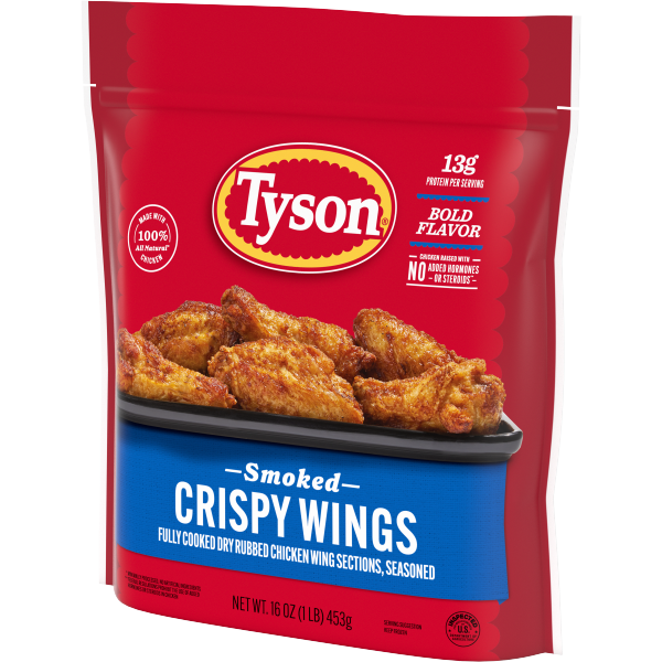 slide 10 of 25, Tyson Frozen Smoked Crispy Wings, 16 oz, 453.59 g