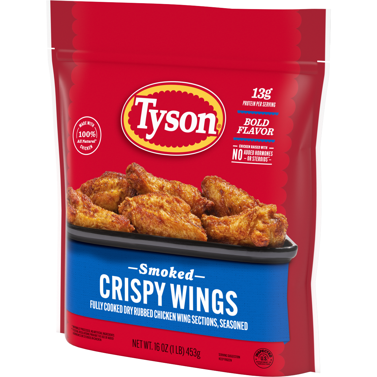 slide 7 of 25, Tyson Frozen Smoked Crispy Wings, 16 oz, 453.59 g