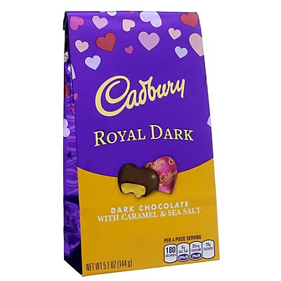 slide 1 of 1, Cadbury Ryal Dc Caramel Ss Hearts P, 5.1 oz