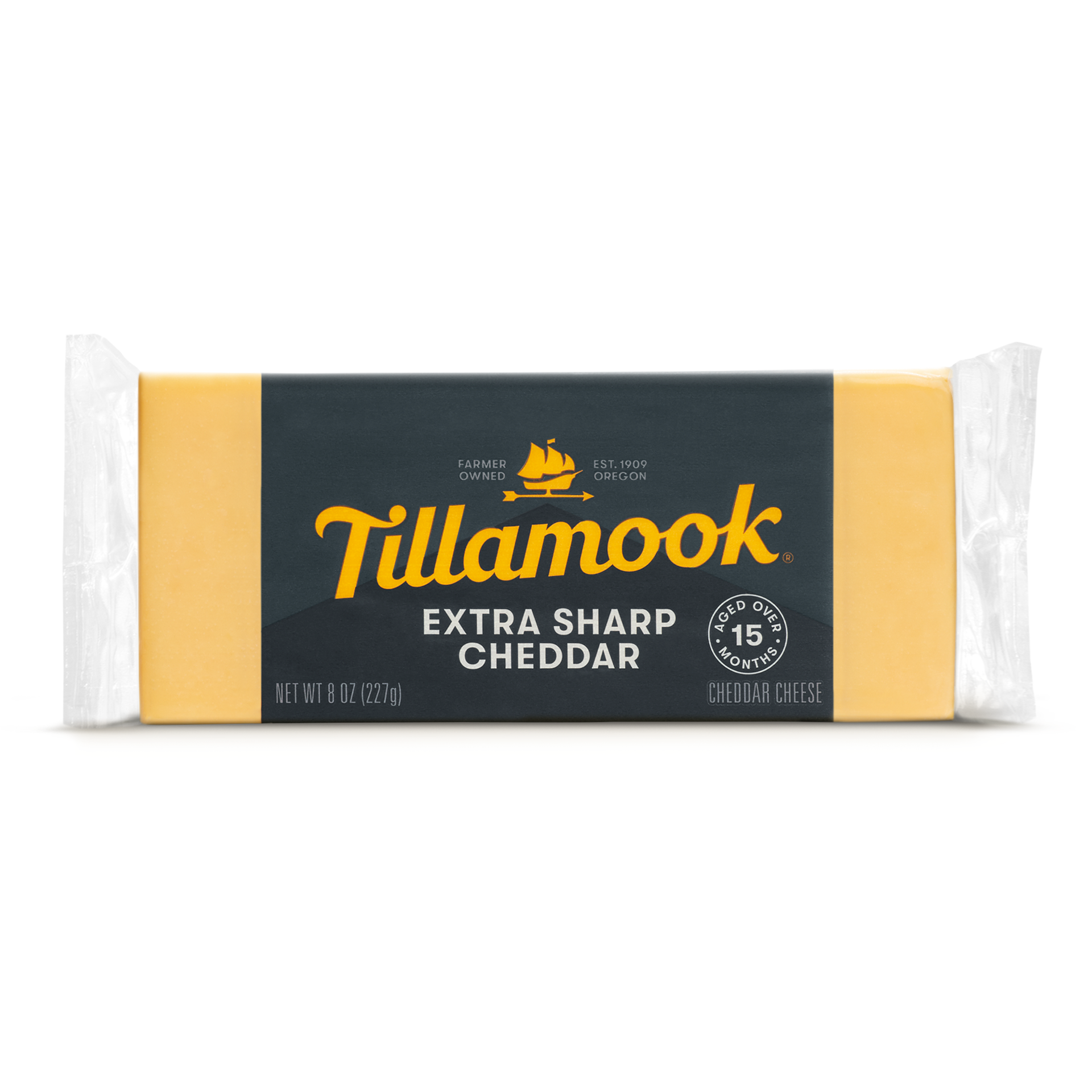 slide 1 of 5, Tillamook Extra Sharp Cheddar Cheese Block, 8oz, 227 g