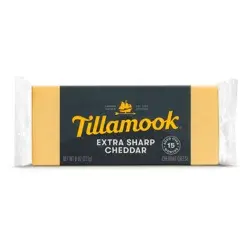 Tillamook Extra Sharp Cheddar Cheese Block, 8oz