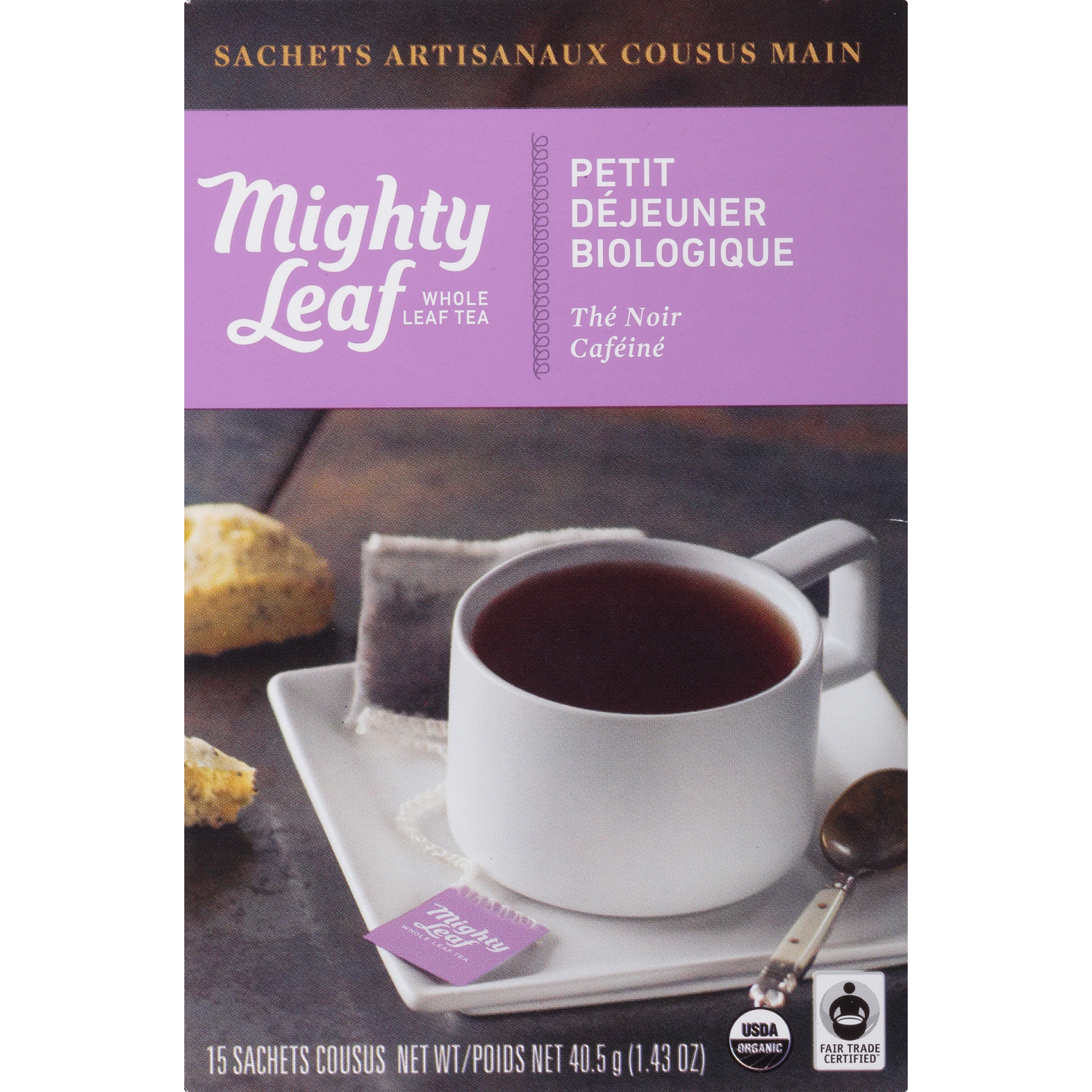 slide 4 of 5, Mighty Leaf Tea Organic Breakfast, 15 ct