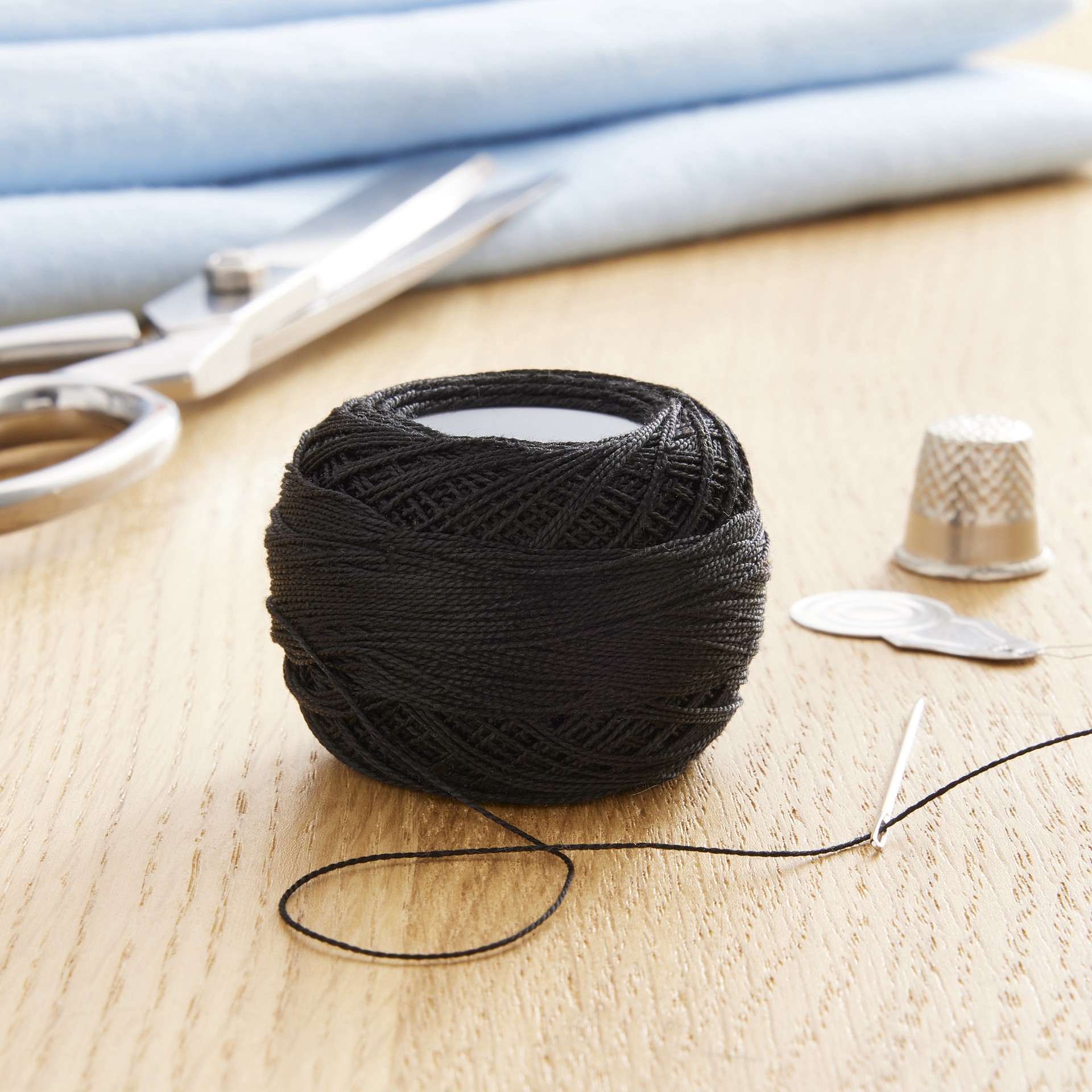 slide 2 of 2, The Dmc Corporation Dmc Pearl Cotton Thread Ball, 310 Black, 131 yd