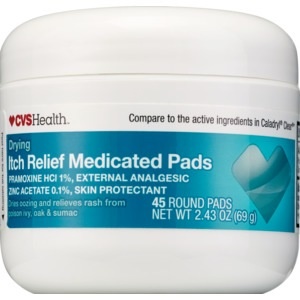 slide 1 of 1, CVS Health Drying Itch Relief Medicated Pads, 45 ct
