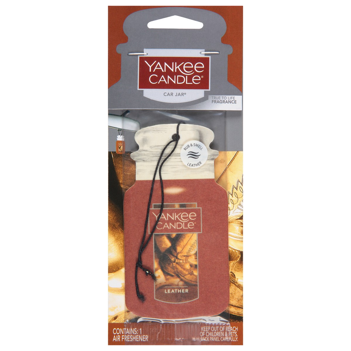 slide 6 of 11, Yankee Candle Car Jar Leather, 1 ct