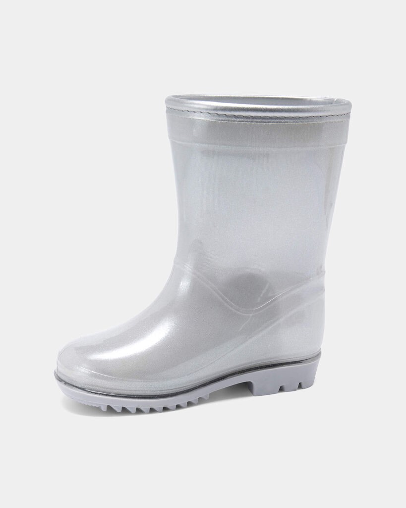 slide 6 of 6, Carter's Carters Toddler Girl Rain Boots - Silver Silver 11, 1 ct